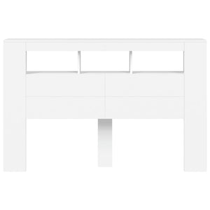 Testiera LED Bianca 160x18,5x103,5 cm Legno Multistrato 837351