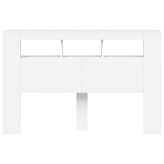 Testiera LED Bianca 160x18,5x103,5 cm Legno Multistrato 837351