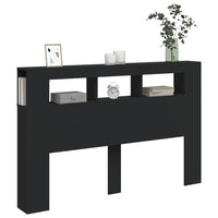 Testiera LED Nera 160x18,5x103,5 cm Legno Multistrato 837352