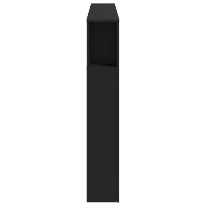 Testiera LED Nera 160x18,5x103,5 cm Legno Multistrato 837352