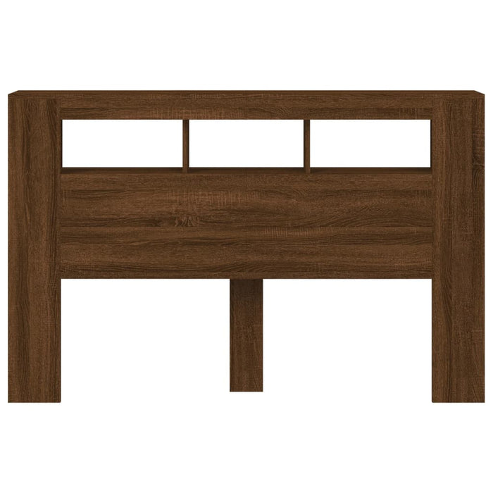 Testiera LED-Testata con LED-Testiera Decorativa Rovere Marrone 160x18,5x103,5 cm Legno Multistrato