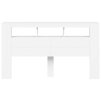 Testiera LED Bianca 180x18,5x103,5 cm Legno Multistrato 837358