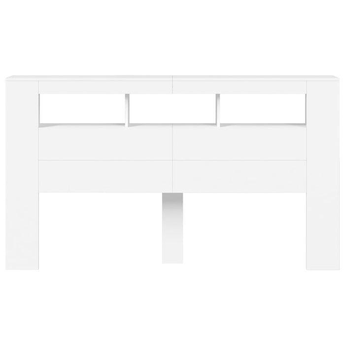 Testiera LED Bianca 180x18,5x103,5 cm Legno Multistrato 837358