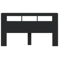 Testiera LED Nera 180x18,5x103,5 cm Legno Multistrato 837359