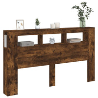 Testiera LED Rovere Fumo 180x18,5x103,5 cm Legno Multistrato 837362