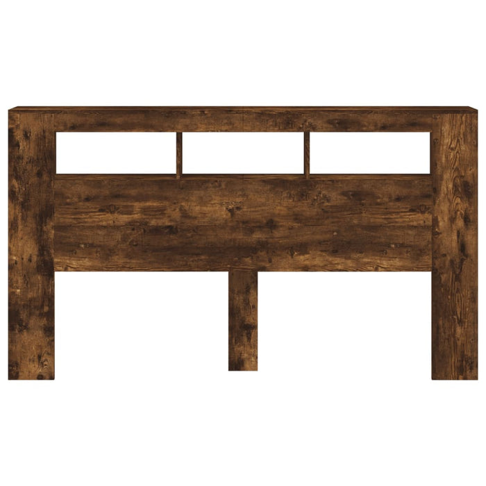 Testiera LED Rovere Fumo 180x18,5x103,5 cm Legno Multistrato 837362