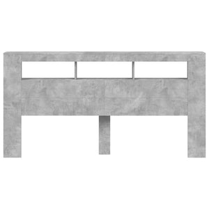 Testiera LED Grigio Cemento 200x18,5x103,5 cm Legno Multistrato 837368