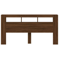 Testiera LED Rovere Marrone 200x18,5x103,5 cm Legno Multistrato 837371