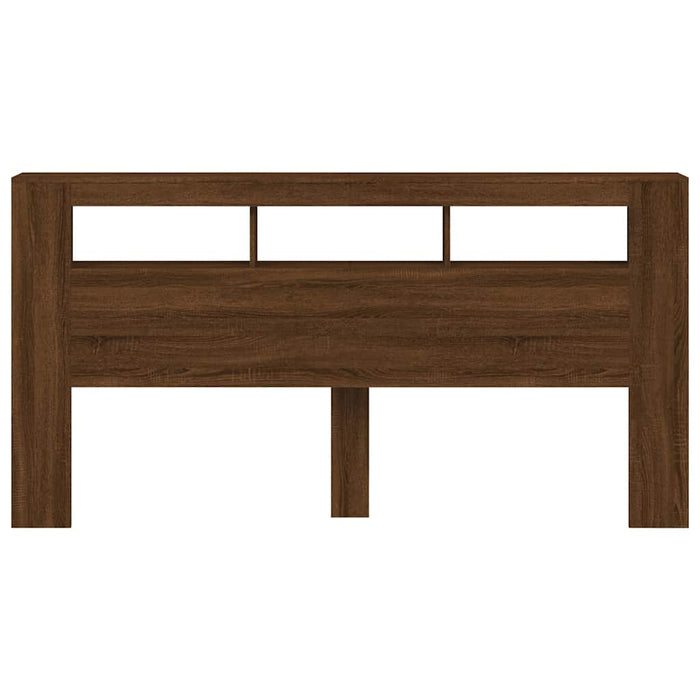 Testiera LED Rovere Marrone 200x18,5x103,5 cm Legno Multistrato 837371