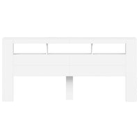 Testiera LED Bianca 220x18,5x103,5 cm Legno Multistrato 837372