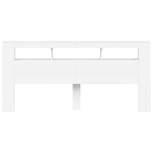 Testiera LED-Testata con Luci LED Bianca 220x18,5x103,5 cm Legno Multistrato