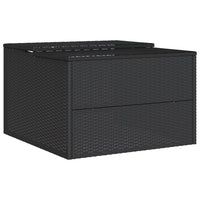 Garage per Robot Tosaerba Nero 86x90x52/57 cm in Polyrattan