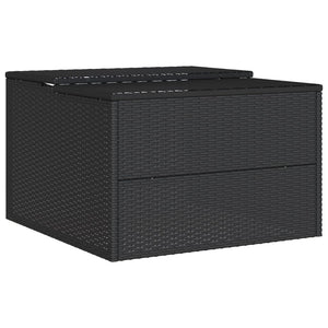 Garage per Robot Tosaerba Nero 86x90x52/57 cm in Polyrattan