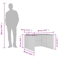 Garage per Robot Tosaerba Grigio 86x90x52/57 cm in Polyrattan