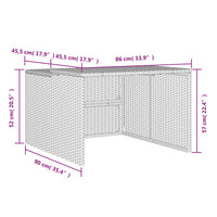 Garage per Robot Tosaerba Grigio 86x90x52/57 cm in Polyrattan 365406