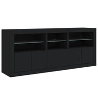 Credenza con Luci LED Nera 162x37x67 cm 3208996