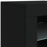 Credenza con Luci LED Nera 162x37x67 cm 3208996