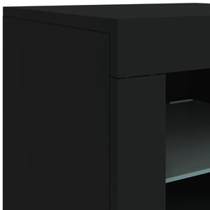 Credenza con Luci LED Nera 162x37x67 cm 3208996