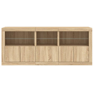 Credenza con Luci LED Rovere Sonoma 162x37x67 cm 3208997