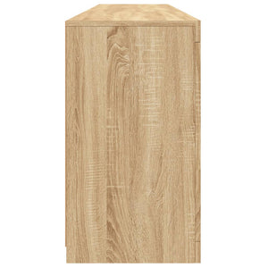 Credenza buffet cassettiera mobile contenitore organizer cucina soggiorno soggiorno con luci a LED sonoma 162 x 37 x 67 cm marrone 02_0029942