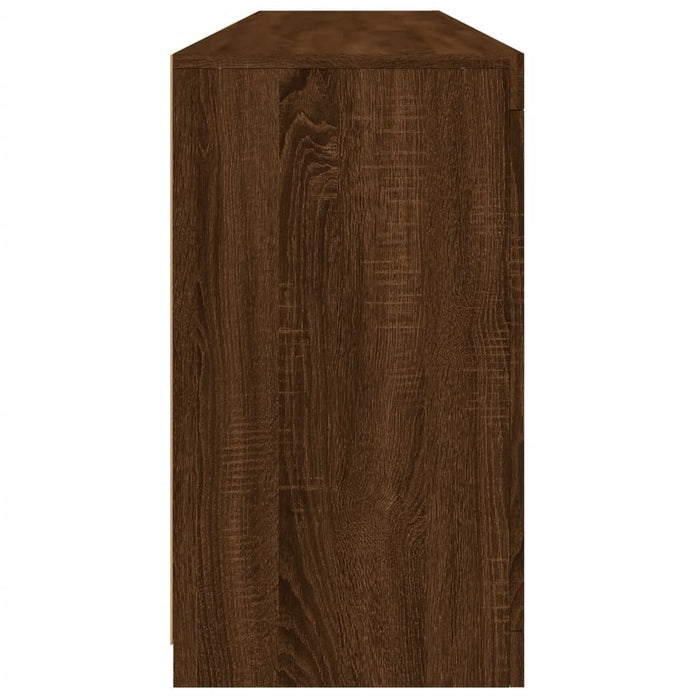 Credenza con Luci LED Rovere Marrone 162x37x67 cm 3209001