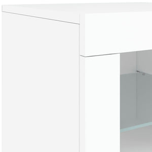 Credenza cassettiera cassettiera mobile contenitore organizer cucina soggiorno soggiorno con luci a LED 181,5 x 37 x 67 cm bianco 02_0029840