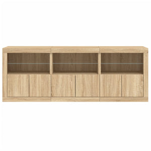 Credenza con Luci LED Rovere Sonoma 181,5x37x67 cm 3209004