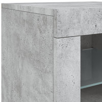 Credenza con Luci LED Grigio Cemento 181,5x37x67 cm 3209005