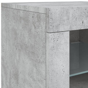 Credenza con Luci LED Grigio Cemento 181,5x37x67 cm 3209005