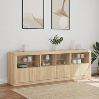 Credenza con Luci LED Rovere Sonoma 202x37x67 cm 3209011