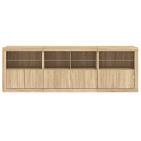 Credenza con Luci LED Rovere Sonoma 202x37x67 cm 3209011