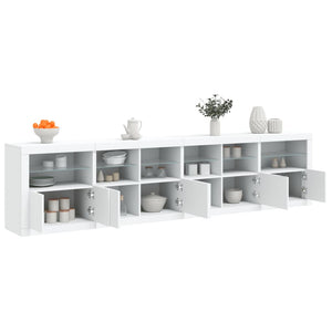 Credenza con Luci LED Bianca 283x37x67 cm 3209016