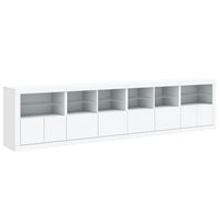 Credenza con Luci LED Bianca 283x37x67 cm 3209016