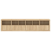 Credenza con Luci LED Rovere Sonoma 283x37x67 cm 3209018