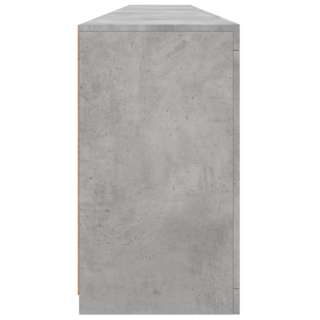 Credenza con Luci LED Grigio Cemento 283x37x67 cm 3209019