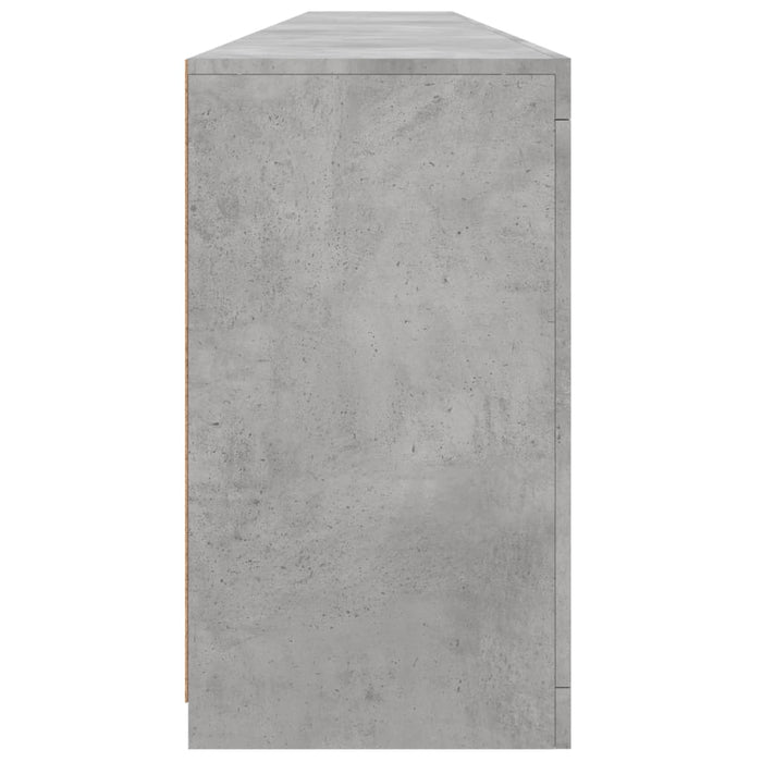 Credenza con Luci LED Grigio Cemento 283x37x67 cm 3209019