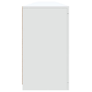 Credenza cassettiera cassettiera mobile contenitore organizer cucina soggiorno soggiorno con luci a LED 283 x 37 x 67 cm bianco 02_0029847