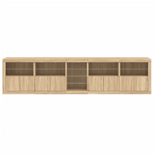 Credenza con Luci LED Rovere Sonoma 283x37x67 cm 3209025