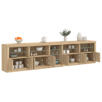 Credenza con Luci LED Rovere Sonoma 283x37x67 cmcod mxl 86012