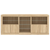 Credenza con Luci LED Rovere Sonoma 162x37x67 cm 3209032