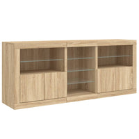 Credenza con Luci LED Rovere Sonoma 181,5x37x67 cm 3209039