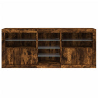 Credenza con Luci LED Rovere Fumo 181,5x37x67 cm 3209041