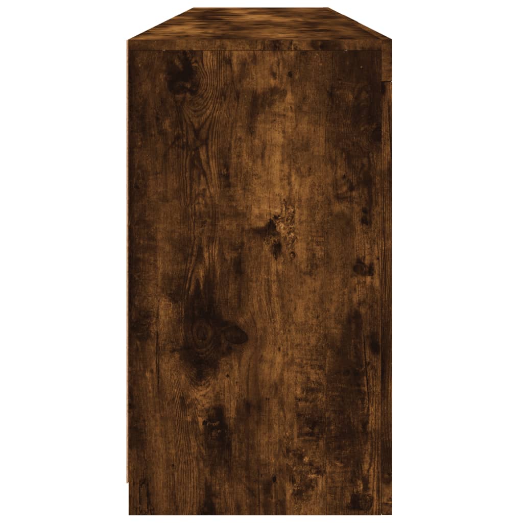 Credenza con Luci LED Rovere Fumo 181,5x37x67 cm 3209041