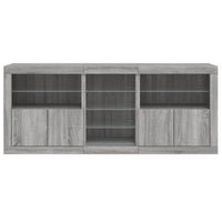 Credenza con Luci LED Grigio Sonoma 181,5x37x67 cm 3209042