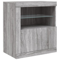 Credenza con Luci LED Grigio Sonoma 181,5x37x67 cm 3209042