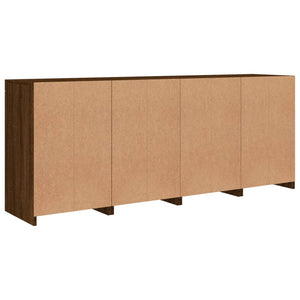 Credenza con Luci LED Rovere Marrone 164x37x67 cm 3209057