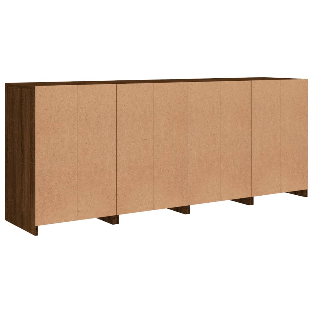 Credenza con Luci LED Rovere Marrone 164x37x67 cm 3209057