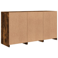 Credenza con Luci LED Rovere Fumo 123x37x67 cm