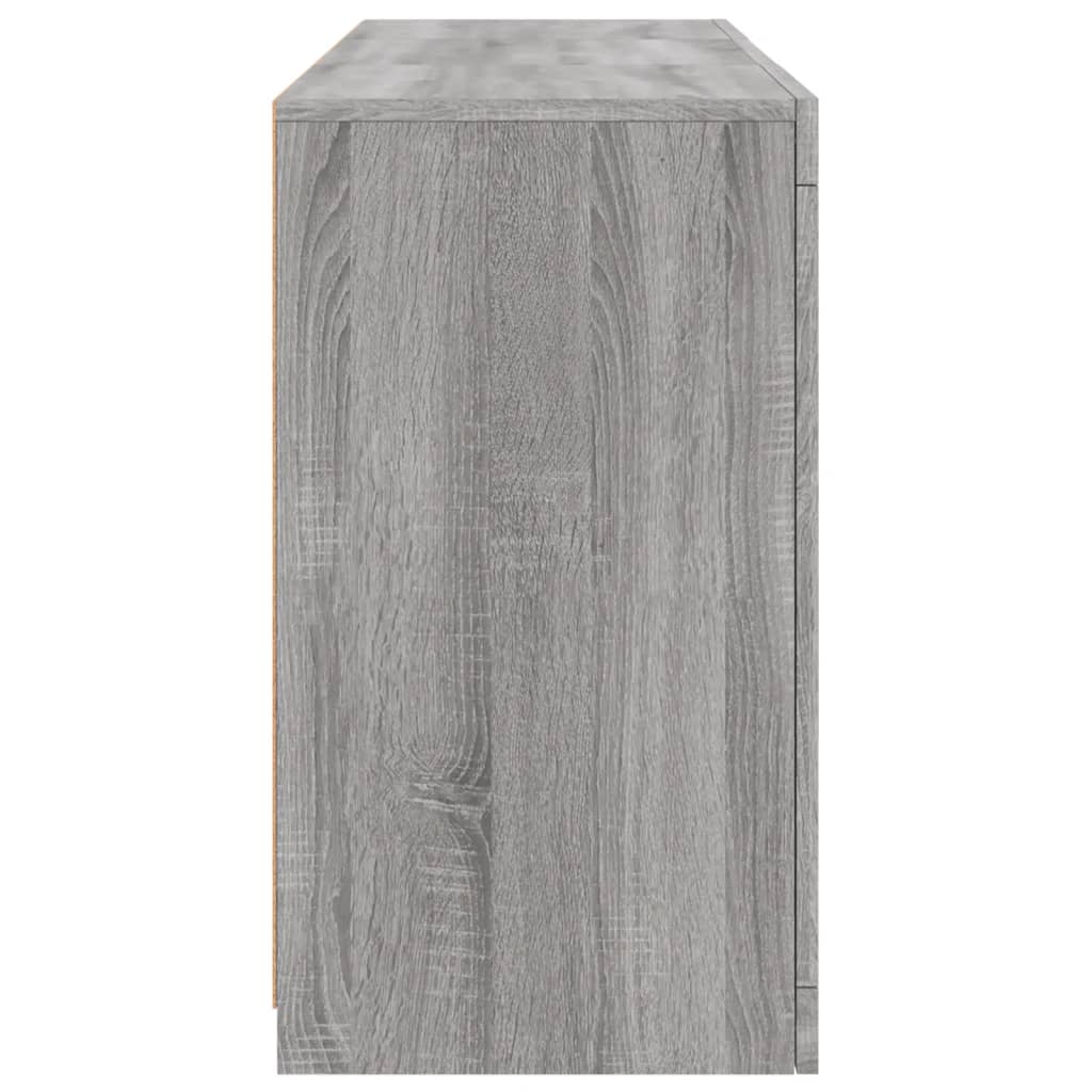 Credenza con Luci LED Grigio Sonoma 123x37x67 cm 3209063