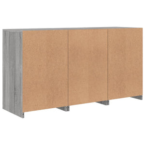 Credenza con Luci LED Grigio Sonoma 123x37x67 cm 3209063